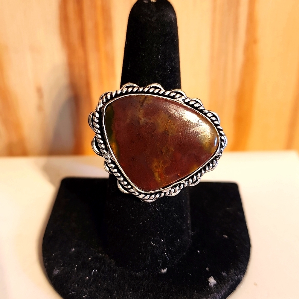 Gemstone Ring Adjustable A61